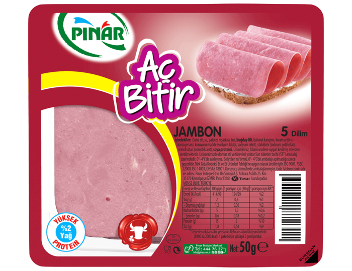 Pınar Snacking Sliced Beef Ham