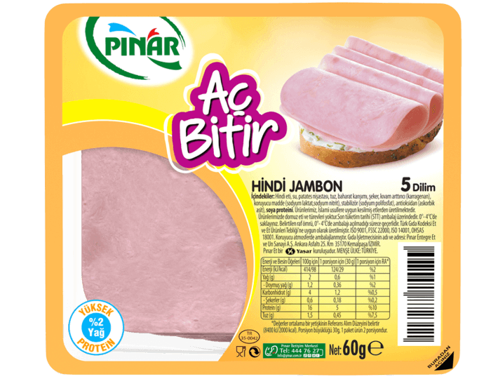 Pınar Snacking Sliced Beef Ham